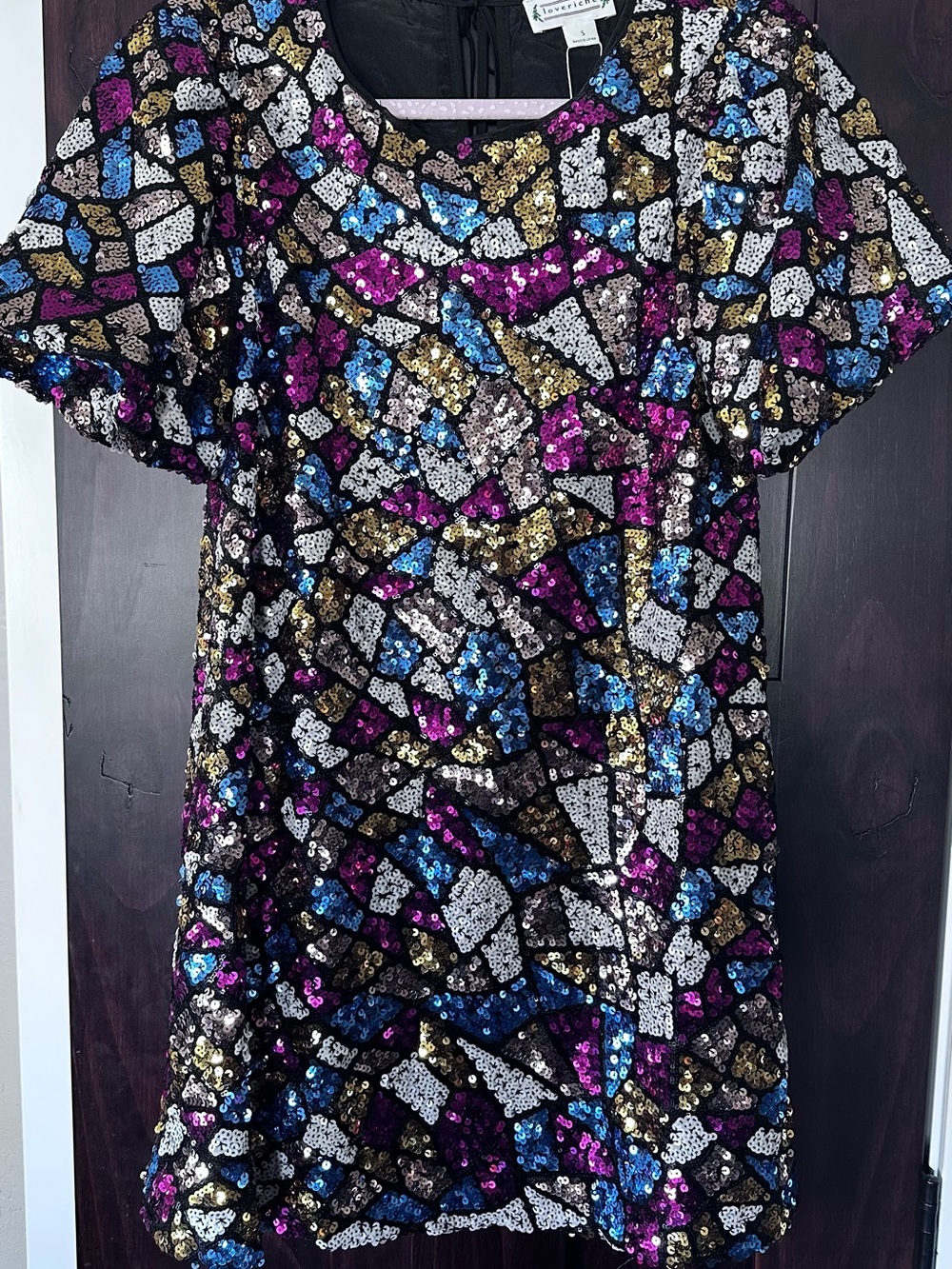 Multicolor Sequin Mosaic Dress